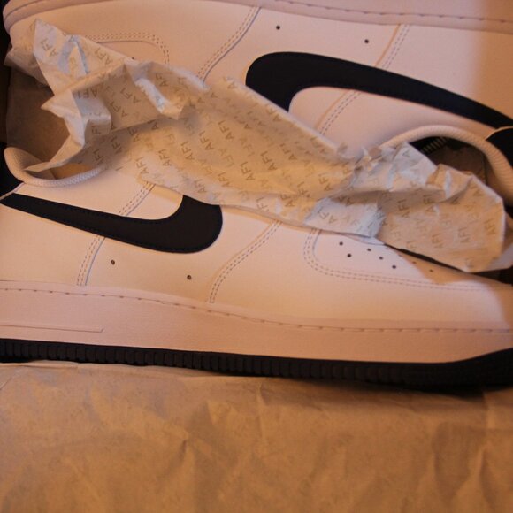 Nike Air Force 1 '07 White Midnight Navy (2024) (Size 11.5M) - Picture 3 of 5